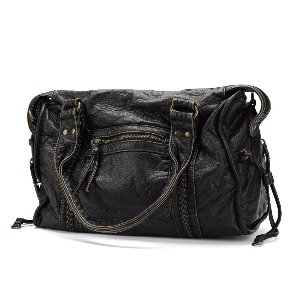 Raquel | Bolso Grande de Hombro con Bolsillos y Cremallera