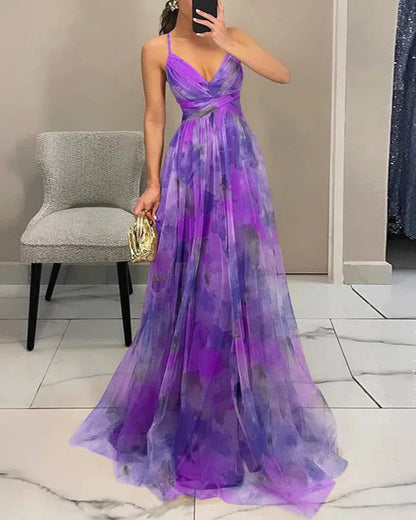 Gundisalva | Elegantes Maxikleid für Damen mit frühlingshaftem Blumenmuster