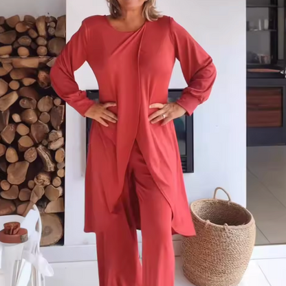 Pilar | Conjunto dos piezas para mujer con túnica y pantalón ancho