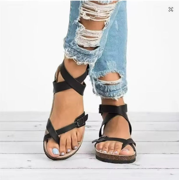 Lorena | Sandalias ortopédicas con tiras ajustables y hebillas
