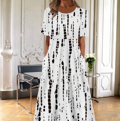 Amapola | Robe midi d'été pour femme avec imprimé botanique