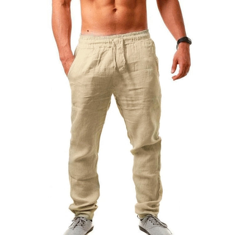 Amador | Leinenhose mit Kordelzug und lockerem Sitz  