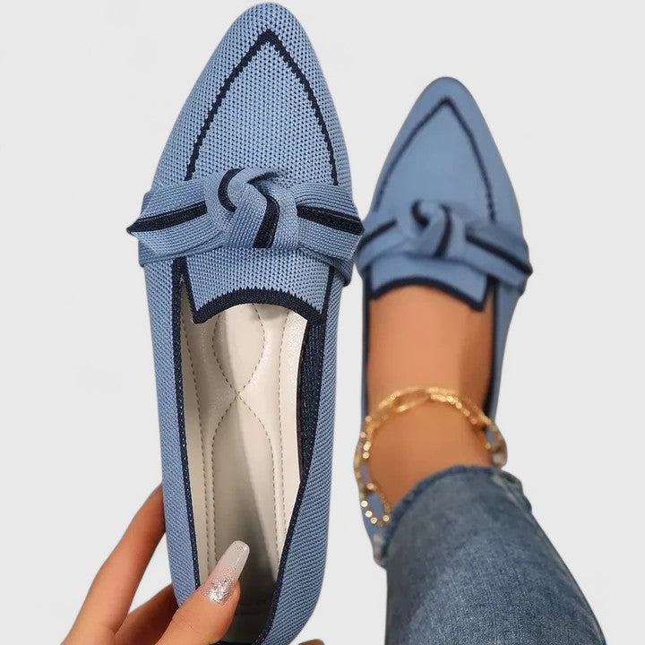Lunara | Mocassins confortables pour femmes à bout pointu avec nœud | Modernes