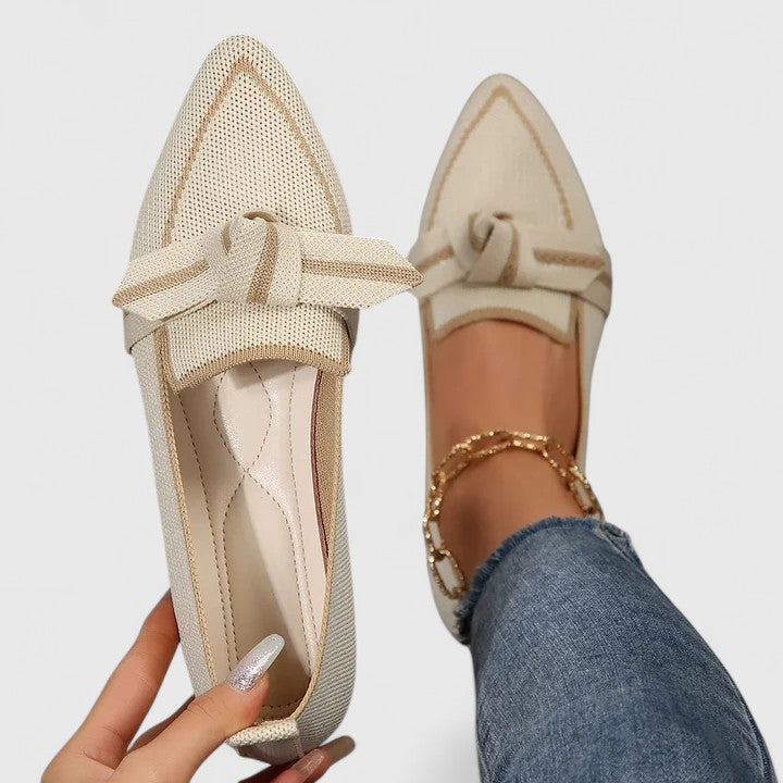 Lunara | Mocassins confortables pour femmes à bout pointu avec nœud | Modernes