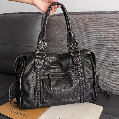 Raquel | Bolso Grande de Hombro con Bolsillos y Cremallera