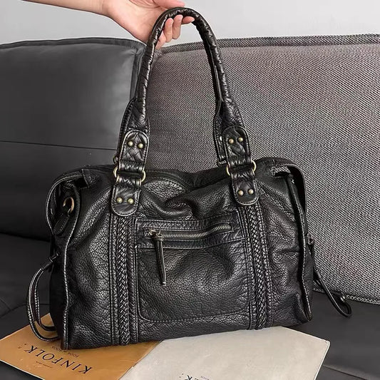 Raquel | Large Shoulder Bag with Pockets and Zipper