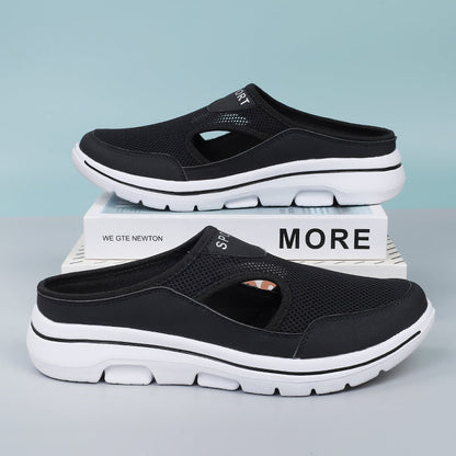 Alba | Zapatillas de casa ortopédicas con malla y suela gruesa