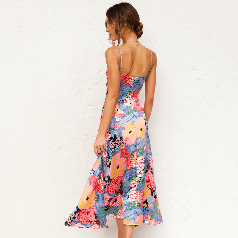 Valeria | Vestido maxi de mujer para invitada de boda con estampado floral