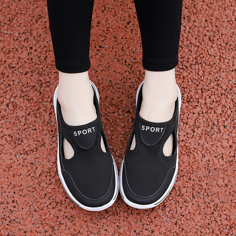 Alba | Zapatillas de casa ortopédicas con malla y suela gruesa