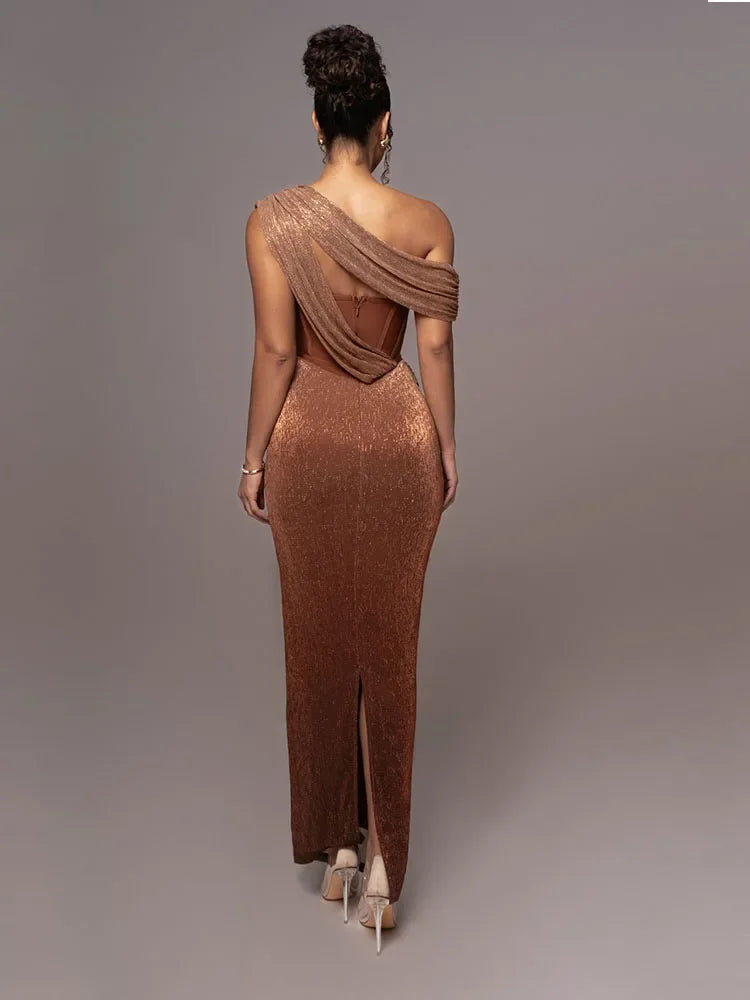 Alicia | Elegancka wieczorowa sukienka na jedno ramię dla kobiet