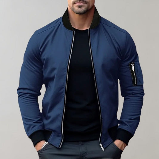 Rosendo | Chaqueta bomber slim fit con cremallera para hombre