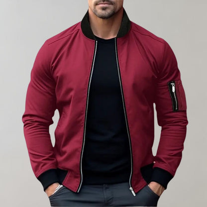 Rosendo | Men's Slim Fit Zip-Up Bomber Jacket