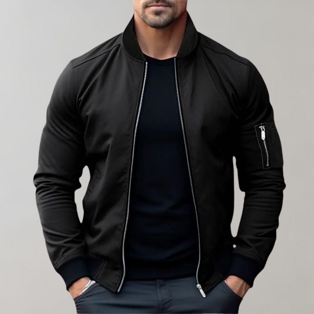 Rosendo | Men's Slim Fit Zip-Up Bomber Jacket