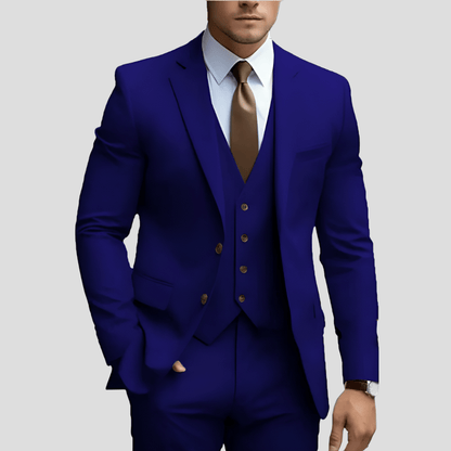 Iker | Traje de tres piezas para hombre y chaleco recto