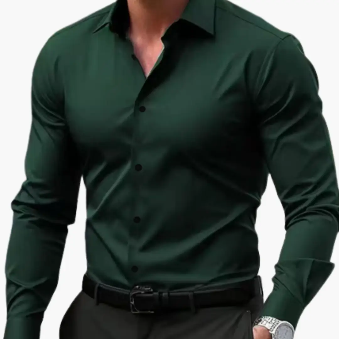 José | Camisa slim fit para hombre con botones y manga larga