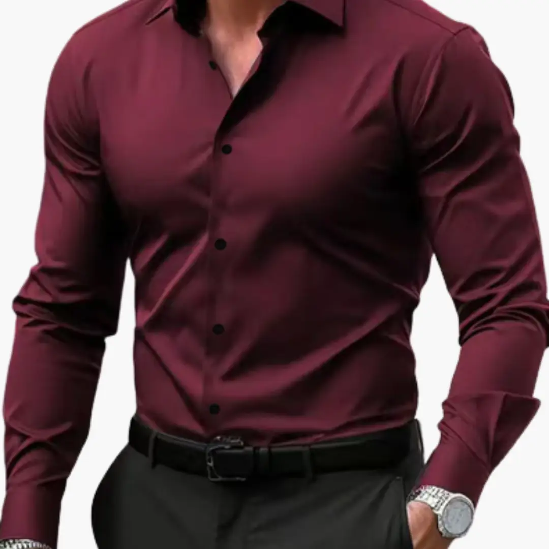 José | Camisa slim fit para hombre con botones y manga larga