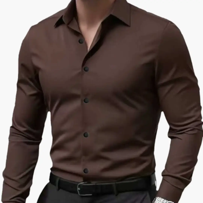 José | Camisa slim fit para hombre con botones y manga larga