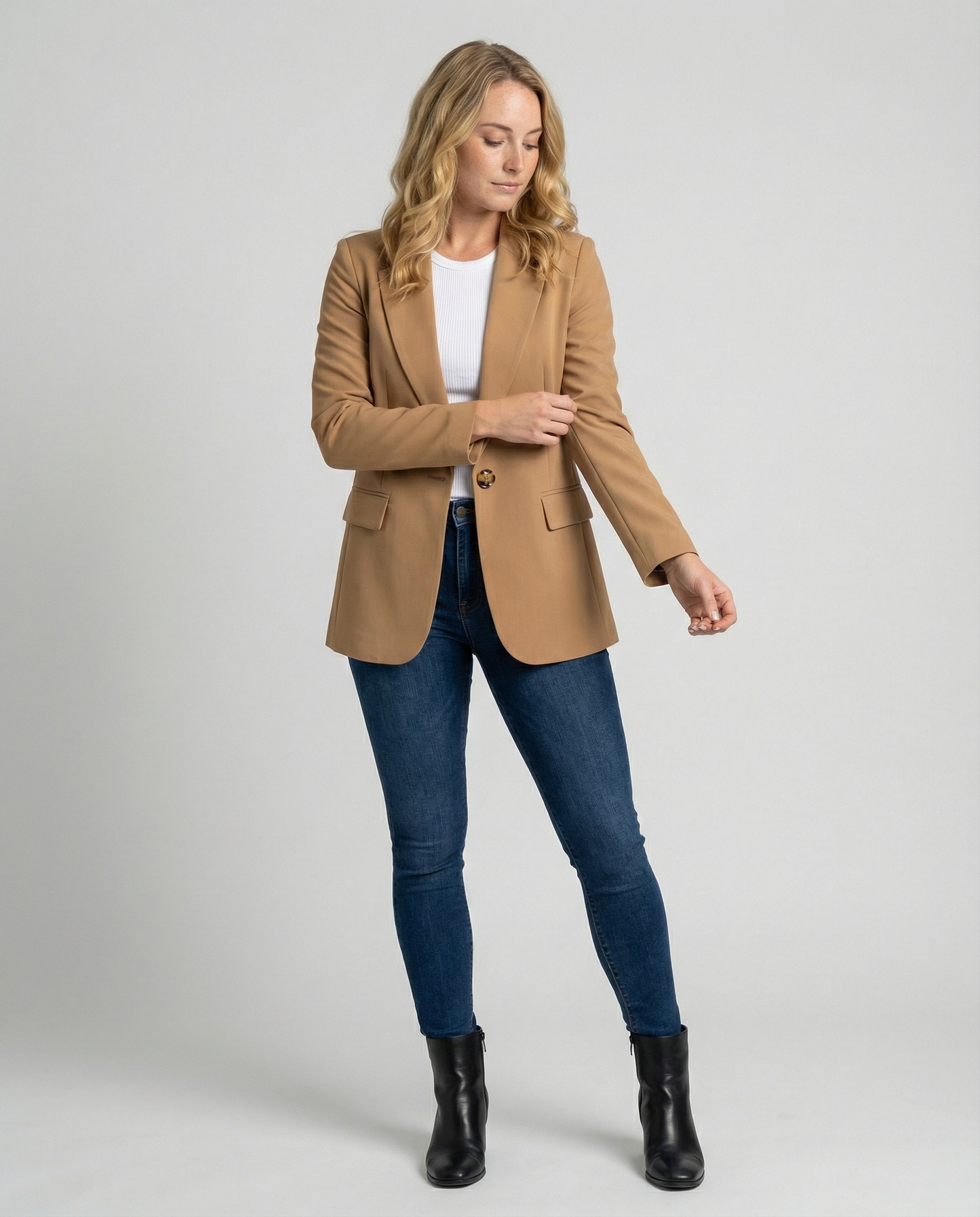 Rosabella | Damenblazer mit einem Knopf und klassischem Revers | Fein