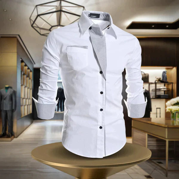 Andrés | Chemise à manches longues et fermeture boutonnée, col classique