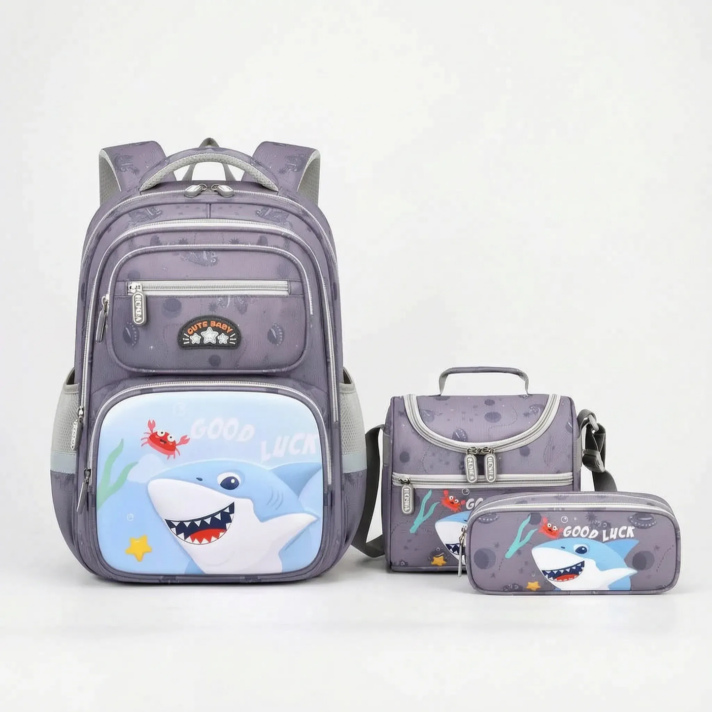 Timi | Set de mochila escolar con bandolera y estuche tres piezas