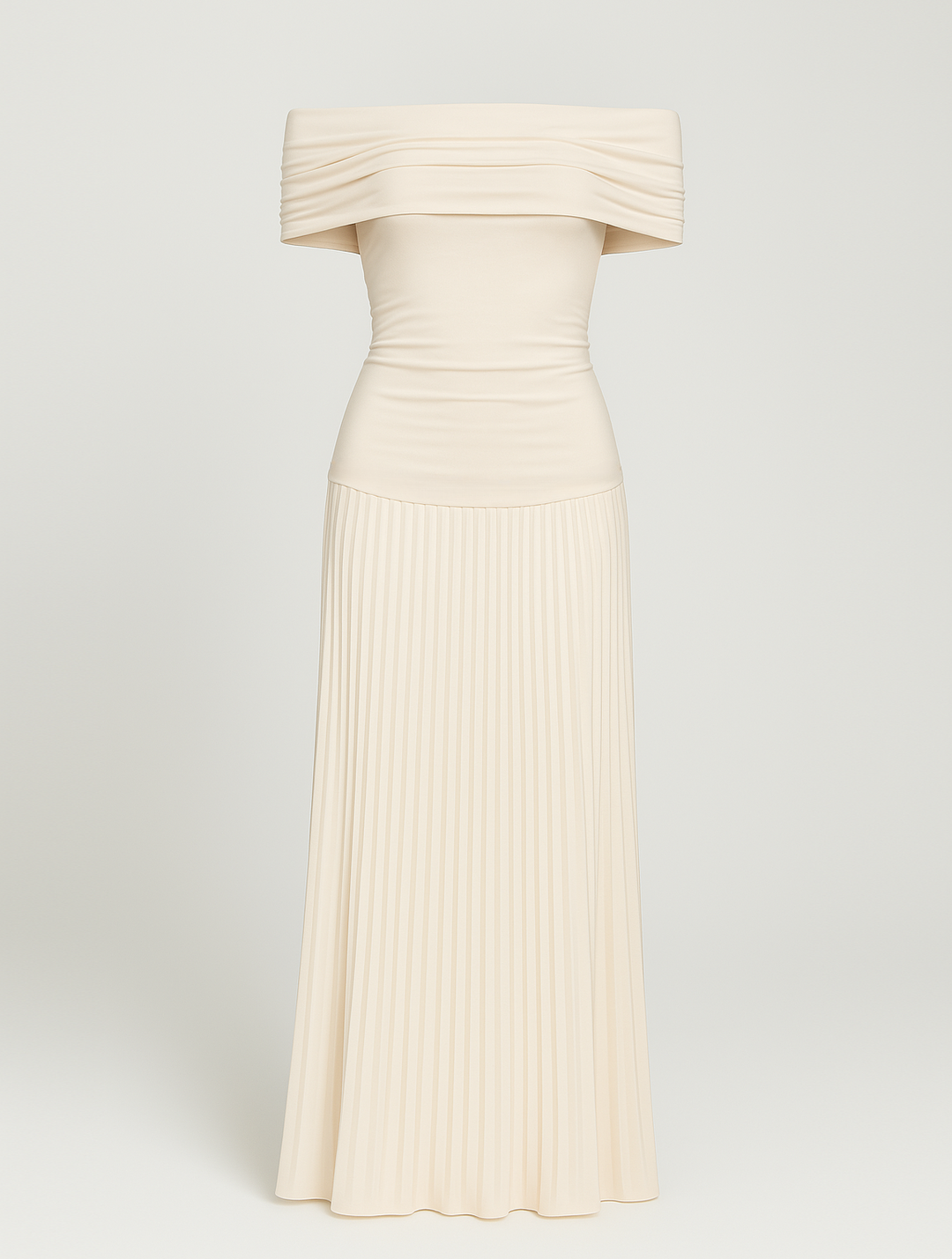 Dalina | Women's Pleated Off-the-Shoulder Maxi Dress