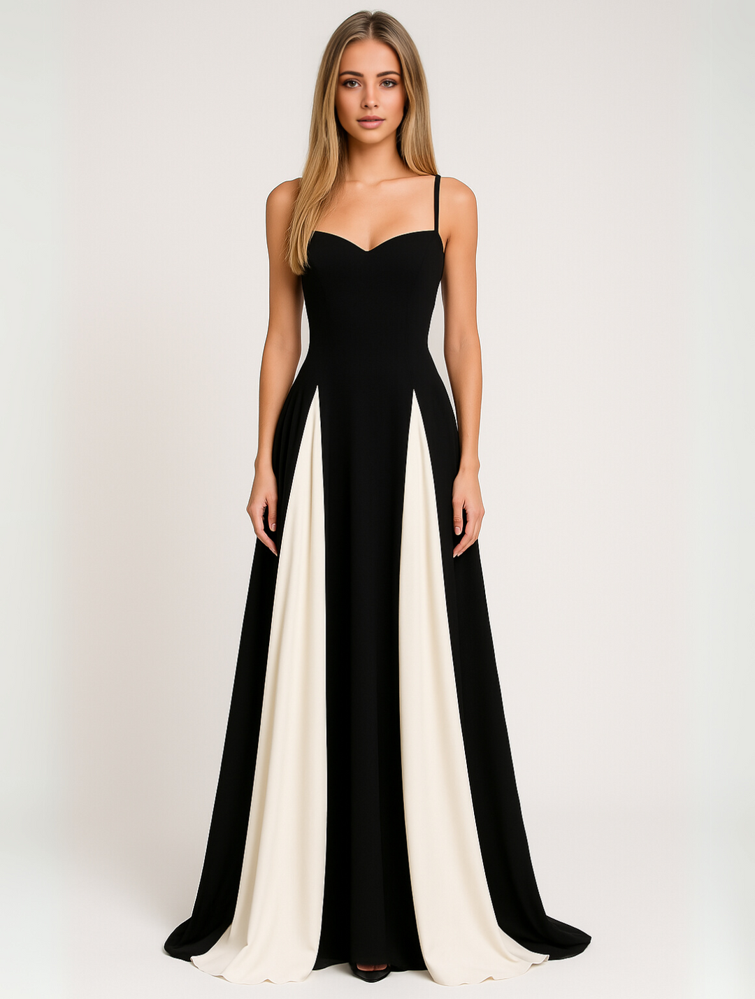 Yvanna | Formelles Maxikleid mit Herzausschnitt für Damen