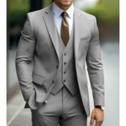 Gregorio | Dreiteiliger Herrenanzug mit Weste und Slim-Fit Sakko | Formal  