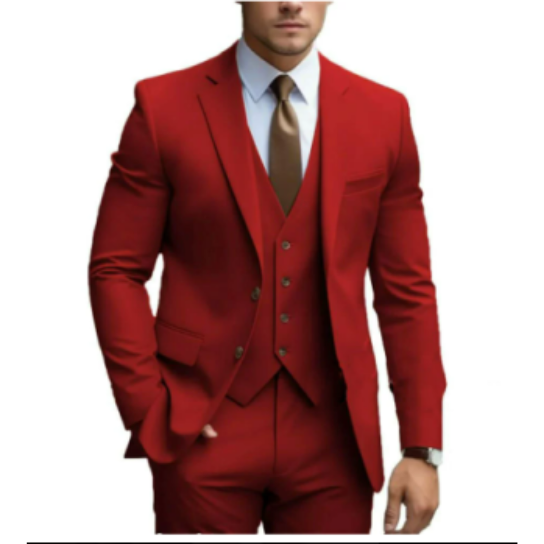 Gregorio | Dreiteiliger Herrenanzug mit Weste und Slim-Fit Sakko | Formal  