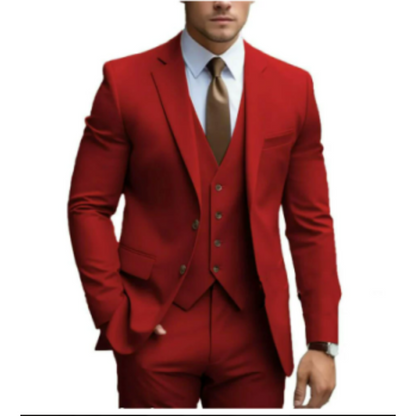 Gregorio | Dreiteiliger Herrenanzug mit Weste und Slim-Fit Sakko | Formal  
