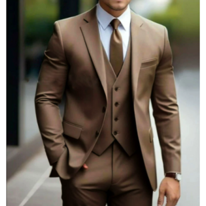 Gregorio | Dreiteiliger Herrenanzug mit Weste und Slim-Fit Sakko | Formal  