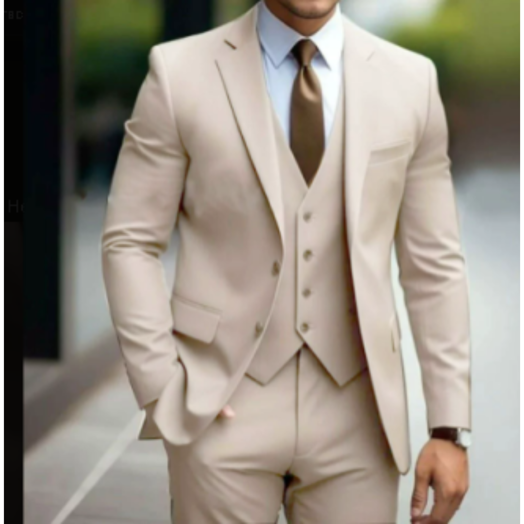 Gregorio | Dreiteiliger Herrenanzug mit Weste und Slim-Fit Sakko | Formal  