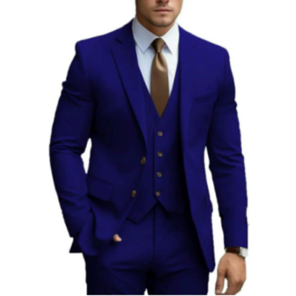 Gregorio | Dreiteiliger Herrenanzug mit Weste und Slim-Fit Sakko | Formal  