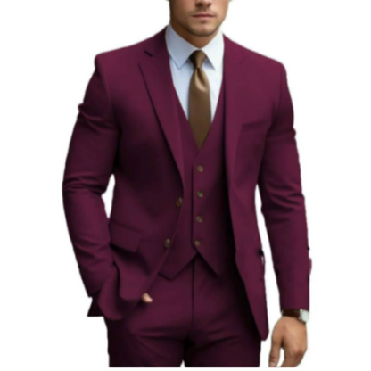 Gregorio | Dreiteiliger Herrenanzug mit Weste und Slim-Fit Sakko | Formal  