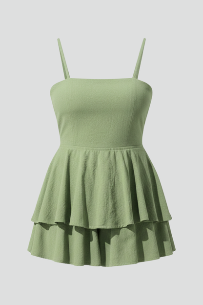 Elvira | Robe mini pour femme avec fines bretelles et jupe évasée