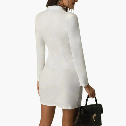 Inés | Robe blazer pour femme avec revers et double boutonnage