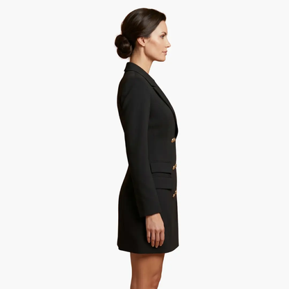 Inés | Robe blazer pour femme avec revers et double boutonnage