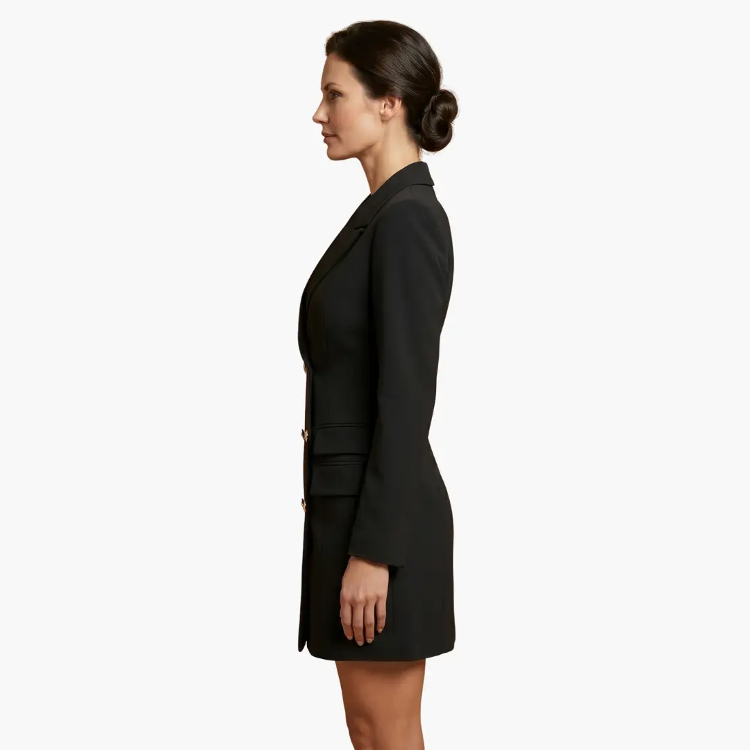 Inés | Robe blazer pour femme avec revers et double boutonnage