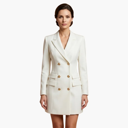 Inés | Robe blazer pour femme avec revers et double boutonnage