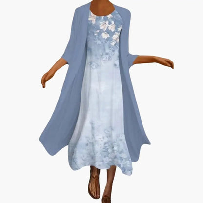 Ángeles | Ensemble pour femme avec robe maxi et cardigan