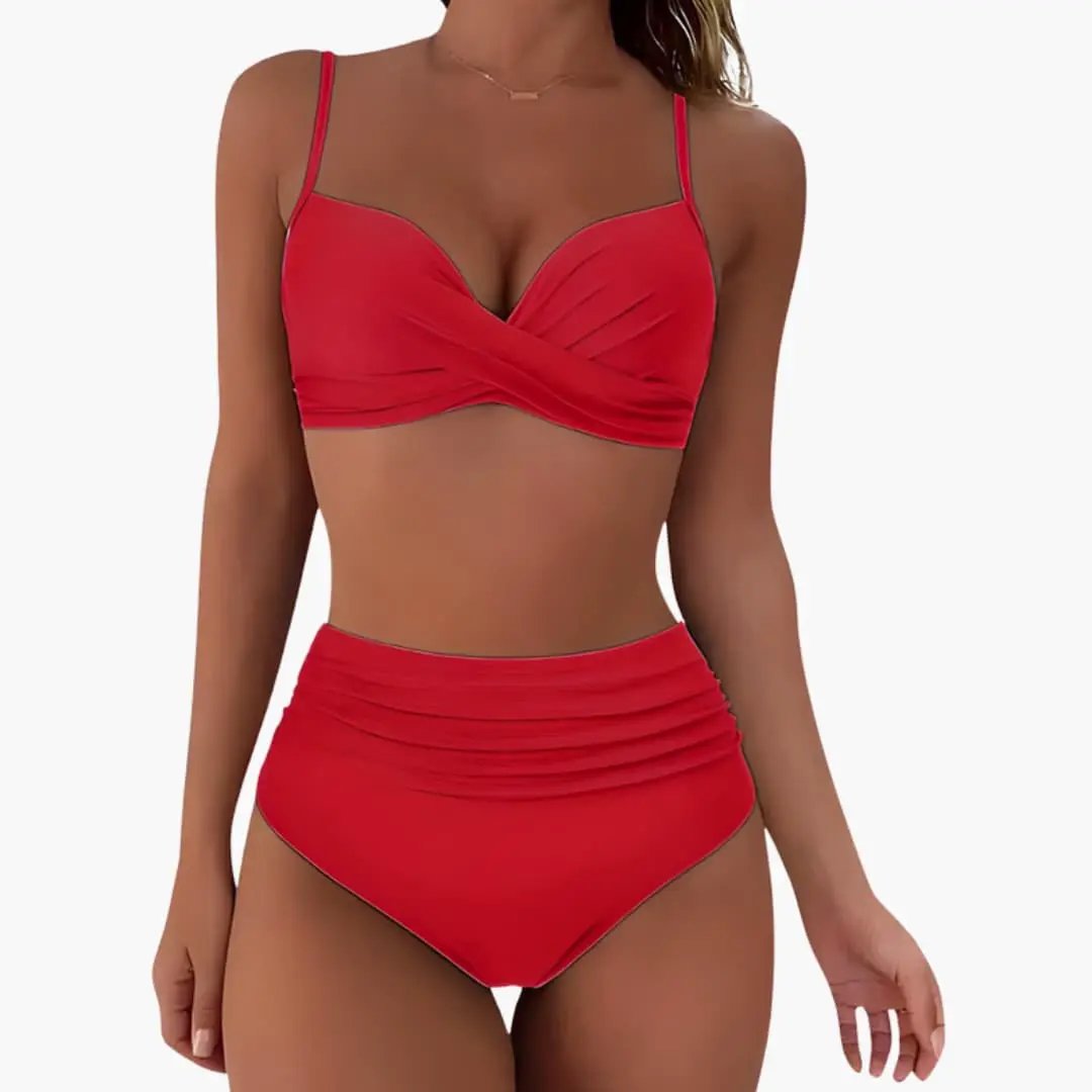 Marta | Conjunto bikini para mujer de cintura alta y tirantes ajustables