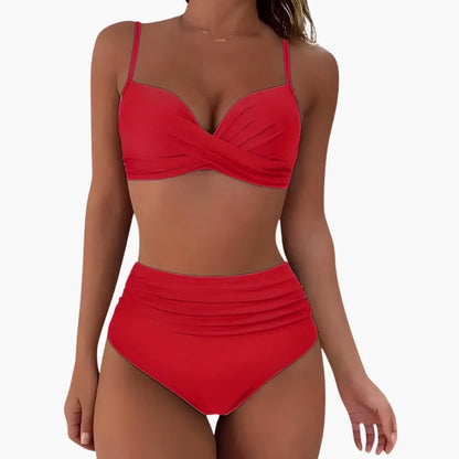 Marta | Conjunto bikini para mujer de cintura alta y tirantes ajustables