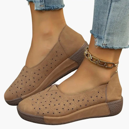 Elisa | Mocassins pour femme avec dessus en cuir et semelle orthopédique