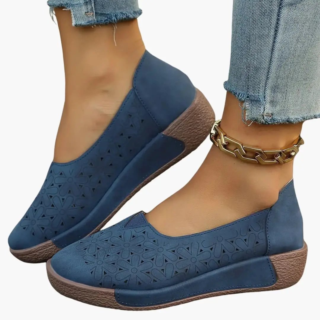 Elisa | Mocassins pour femme avec dessus en cuir et semelle orthopédique