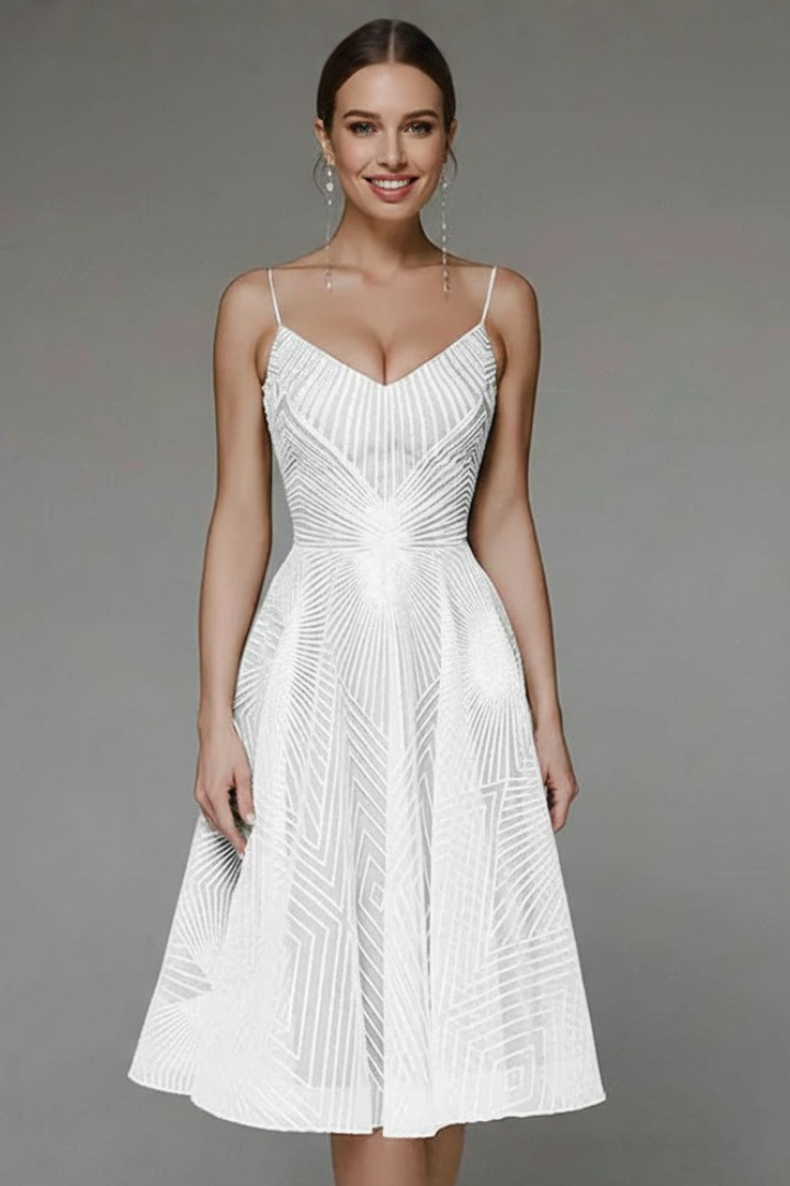 Beatriz | Women's midi dress with thin straps and A-line cut