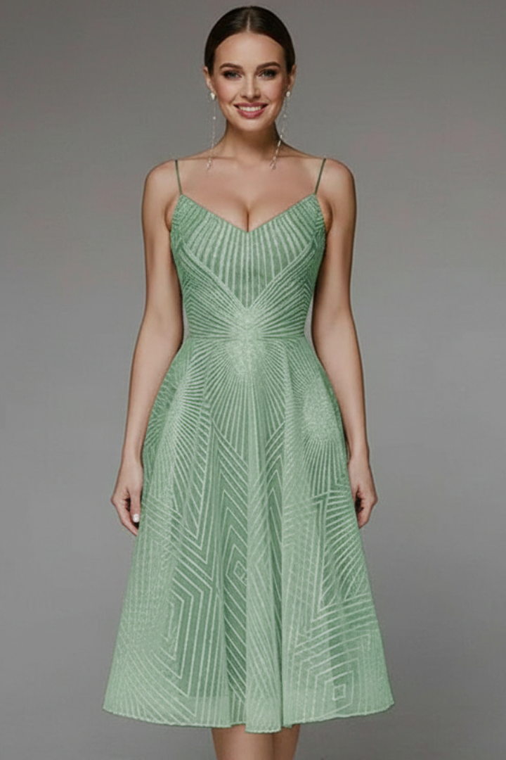Beatriz | Women's midi dress with thin straps and A-line cut