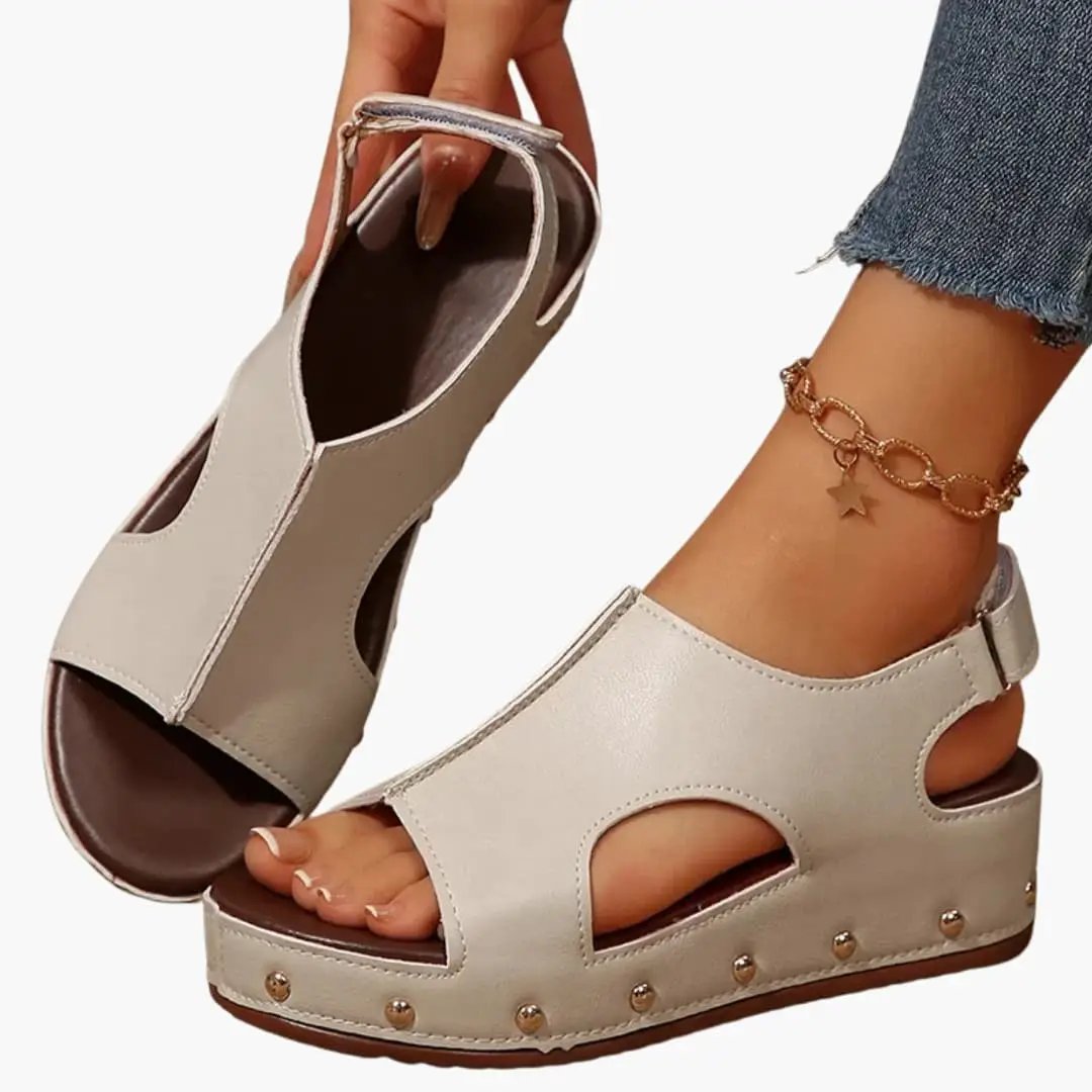 Felisa | Sandalias de plataforma para mujer con plantilla acolchada y tiras