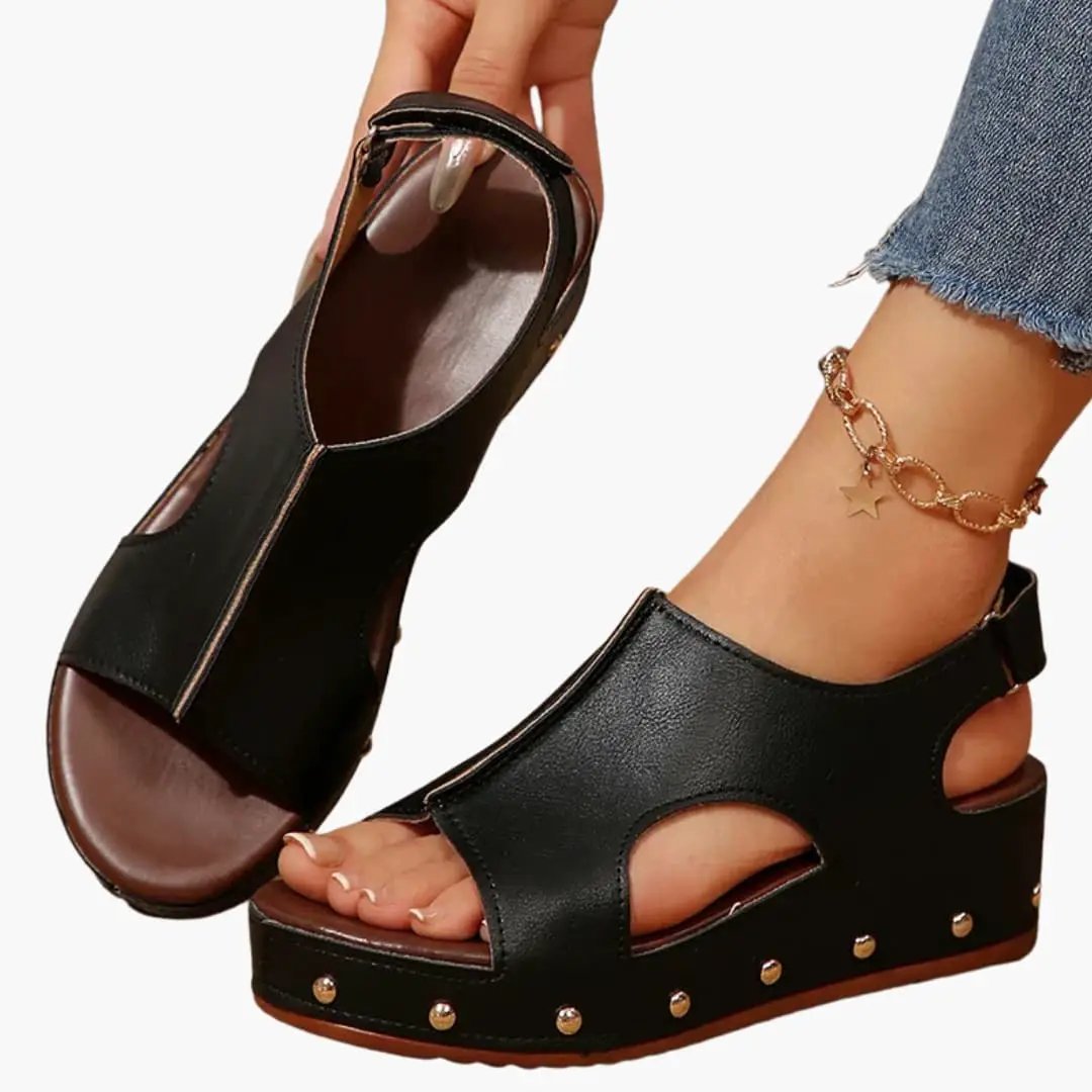 Felisa | Sandalias de plataforma para mujer con plantilla acolchada y tiras