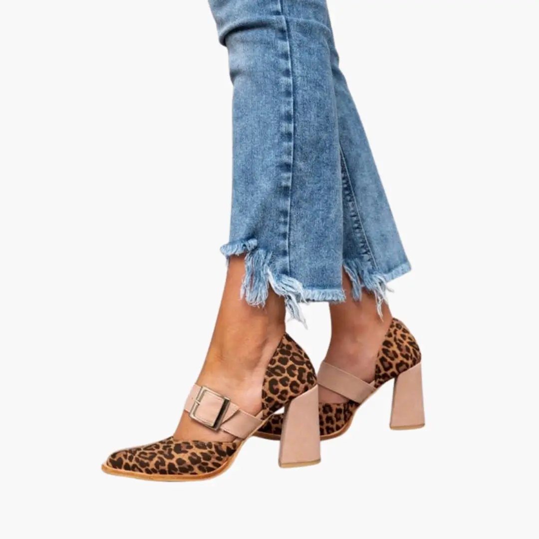 Liliana | Sandalias para mujer con parte superior de ante y tacón estable