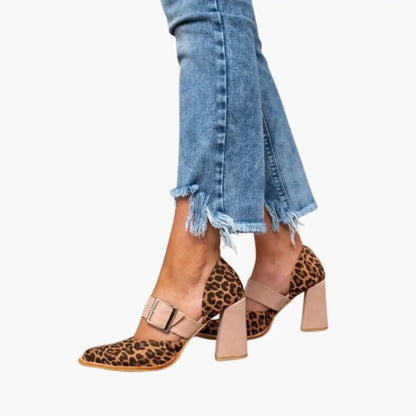 Liliana | Sandalias para mujer con parte superior de ante y tacón estable