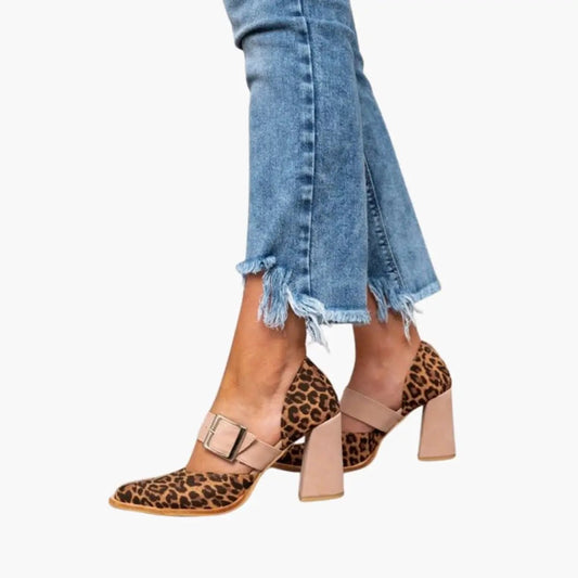 Liliana | Sandalias para mujer con parte superior de ante y tacón estable
